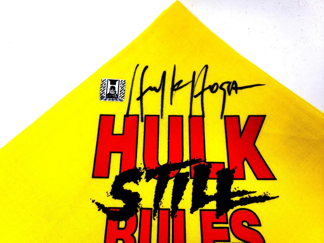 Hogan's Beach Shop AUTOGRAPHED APPAREL Hulk Hogan Signed Hulk Still Rules Bandana 6 Hogan's Beach Shop AUTOGRAPHED APPAREL Hulk Hogan Signed Hulk Still Rules Bandana