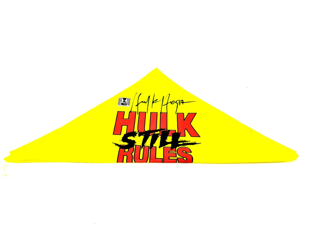 Hogan's Beach Shop AUTOGRAPHED APPAREL Hulk Hogan Signed Hulk Still Rules Bandana 3 Hogan's Beach Shop AUTOGRAPHED APPAREL Hulk Hogan Signed Hulk Still Rules Bandana