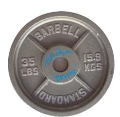 Hogan's Beach Shop Hulk Hogan Signed Personal 35lb Weight Lifting Plates