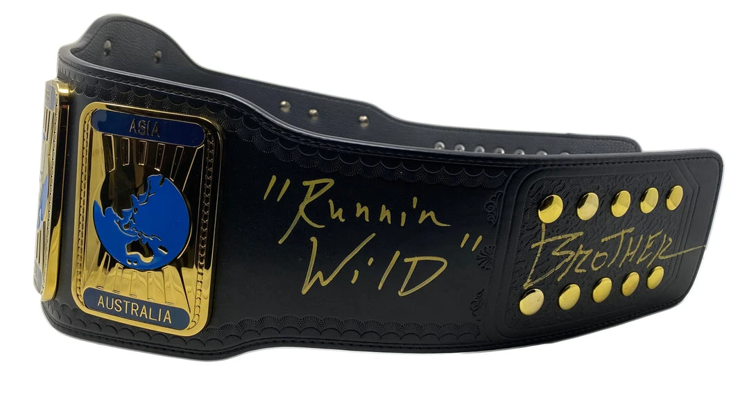Hogan's Beach Shop AUTOGRAPHED TITLE BELTS WWE Black Intercontinental Championship Replica Title Belt 4 Hogan's Beach Shop AUTOGRAPHED TITLE BELTS WWE Black Intercontinental Championship Replica Title Belt
