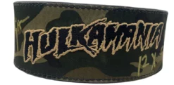 Hogan's Beach Shop Camo Hulkamania Weightbelt Signed (M) AUTOGRAPHED WEIGHT BELTS
