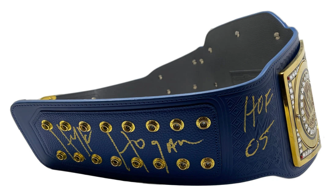 Hogan's Beach Shop AUTOGRAPHED TITLE BELTS Universal Championship Blue Replica Title Signed 5 Hogan's Beach Shop AUTOGRAPHED TITLE BELTS Universal Championship Blue Replica Title Signed