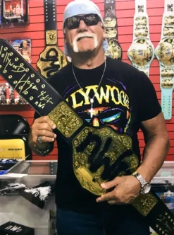 Hogan's Beach Shop Hollywood Hogan Signed WCW NWO Championship Title Belt Replica 11 Hogan's Beach Shop Hollywood Hogan Signed WCW NWO Championship Title Belt Replica