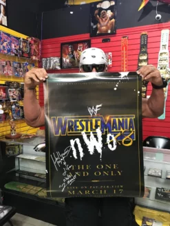 Hogan's Beach Shop Hollywood Hogan Signed Wrestlemania X8 Poster