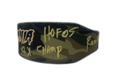 Hogan's Beach Shop Camo Hulkamania Weightbelt Signed (M) AUTOGRAPHED WEIGHT BELTS