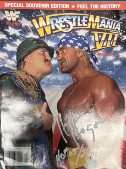 Hogan's Beach Shop Hulk Hogan Signed WWF Wrestlemania VII Program