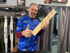 Hogan's Beach Shop AUTOGRAPHED APPAREL Signed Jim Duggan "Hacksaw" 2x4x24