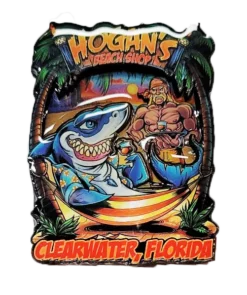 Hogan's Beach Shop SOUVENIRS 3D Shark Hammock Wood Magnet