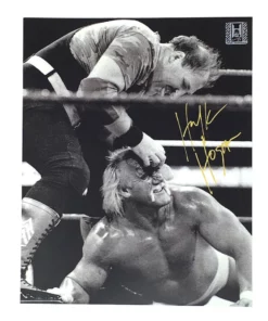 Hogan's Beach Shop Hulk Hogan Signed Sgt. Slaughter And Hogan Photo AUTOGRAPHED PHOTOS