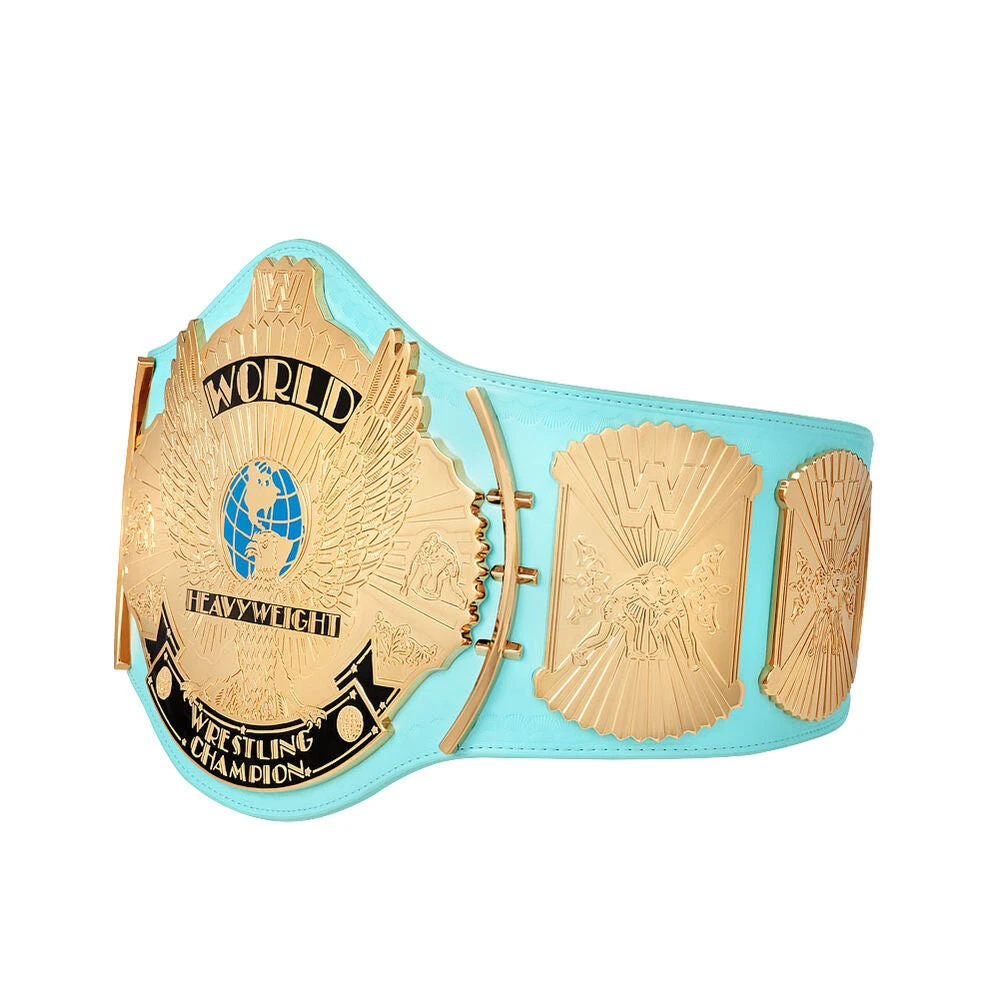 Hogan's Beach Shop WWE Replica Signed Blue Winged Eagle Championship Title Belt 6 Hogan's Beach Shop WWE Replica Signed Blue Winged Eagle Championship Title Belt