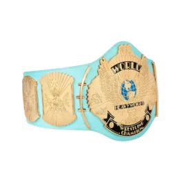 Hogan's Beach Shop WWE Replica Signed Blue Winged Eagle Championship Title Belt 11 Hogan's Beach Shop WWE Replica Signed Blue Winged Eagle Championship Title Belt