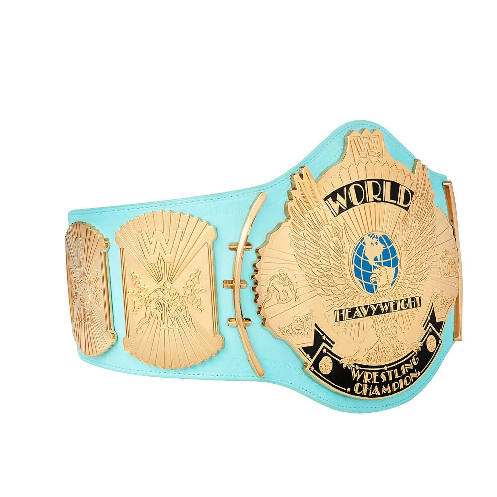 Hogan's Beach Shop WWE Replica Signed Blue Winged Eagle Championship Title Belt 7 Hogan's Beach Shop WWE Replica Signed Blue Winged Eagle Championship Title Belt