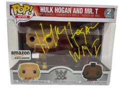 Hogan's Beach Shop - Hulk Hogan & Mr. T, Hulkamania 2 Pack, Yellow Amazon Exclusive (51720) Signed Funko Pop! WWE AUTOGRAPHED TOYS & FIGURES