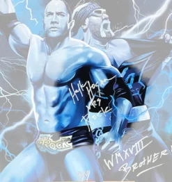 Hogan's Beach Shop Hollywood Hogan Vs The Rock Wrestlemania Poster