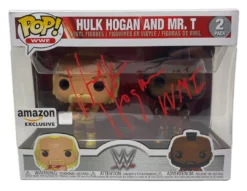 Hogan's Beach Shop Hulk Hogan & Mr. T, Hulkamania 2 Pack,Red Amazon Exclusive (51720) Signed Funko Pop! WWE -