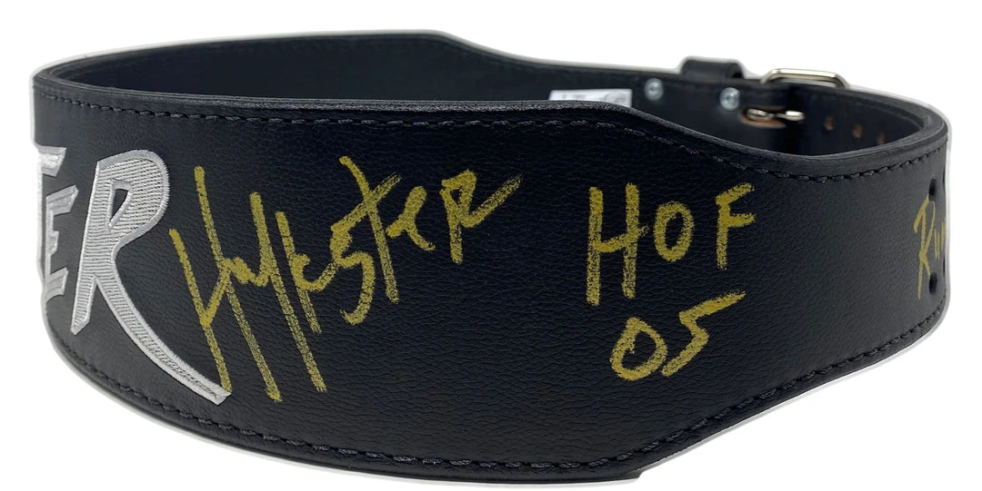 Hogan's Beach Shop Hulkster Signed Weight Belt Black W/Coa 5 Hogan's Beach Shop Hulkster Signed Weight Belt Black W/Coa