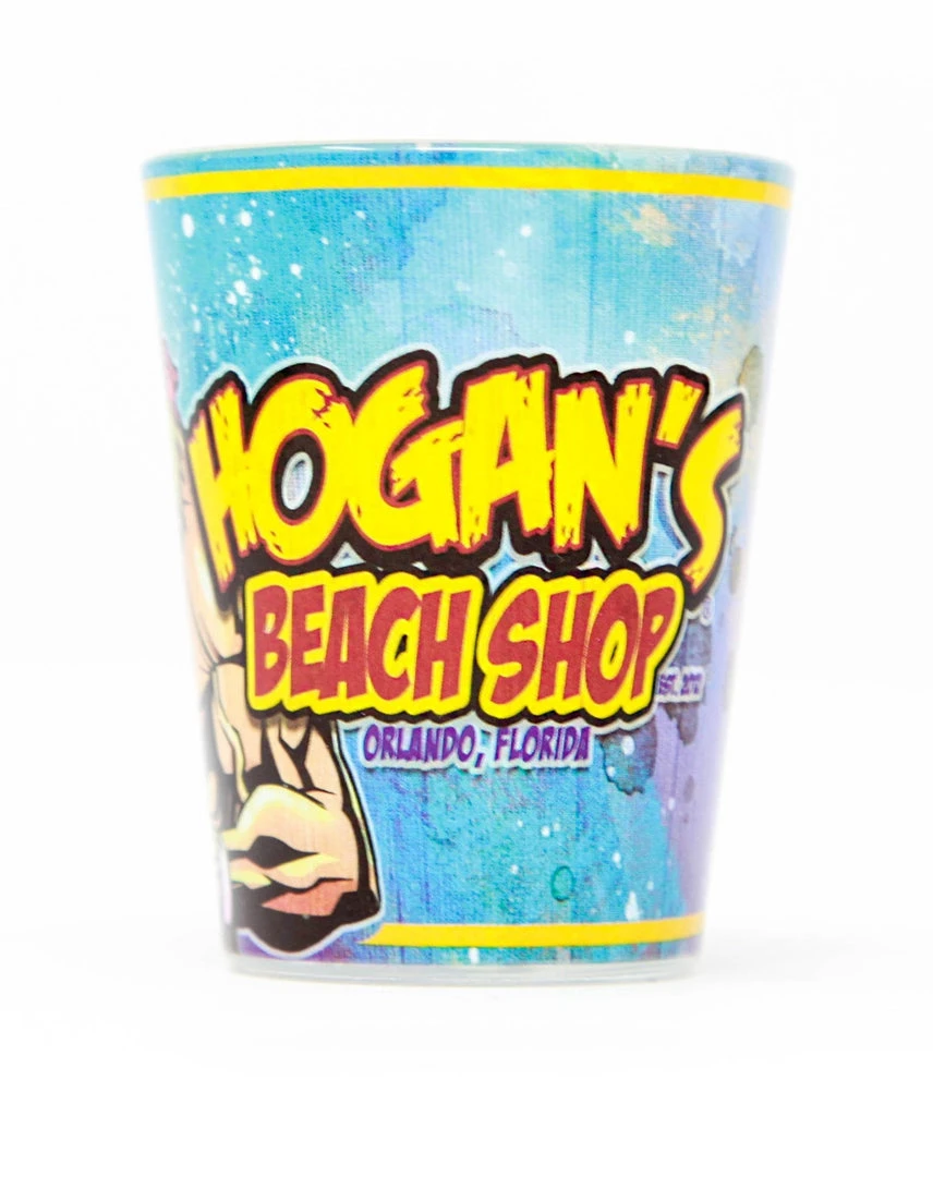 Hogan's Beach Shop HBS Blue 2oz Shot Glass 3 Hogan's Beach Shop HBS Blue 2oz Shot Glass