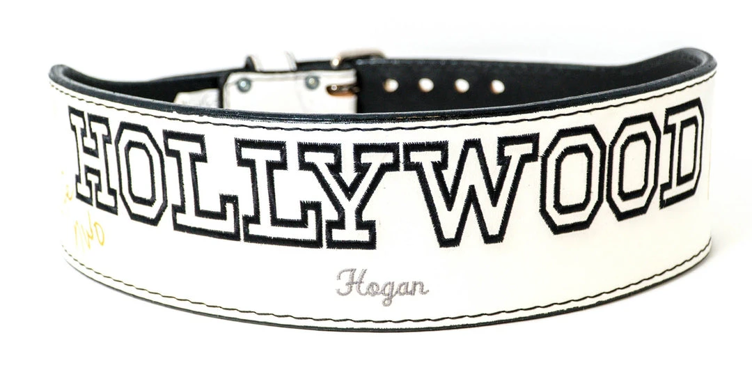 Hogan's Beach Shop Hulk Hogan Signed Hollywood Hogan White Weight Belt 3 Hogan's Beach Shop Hulk Hogan Signed Hollywood Hogan White Weight Belt