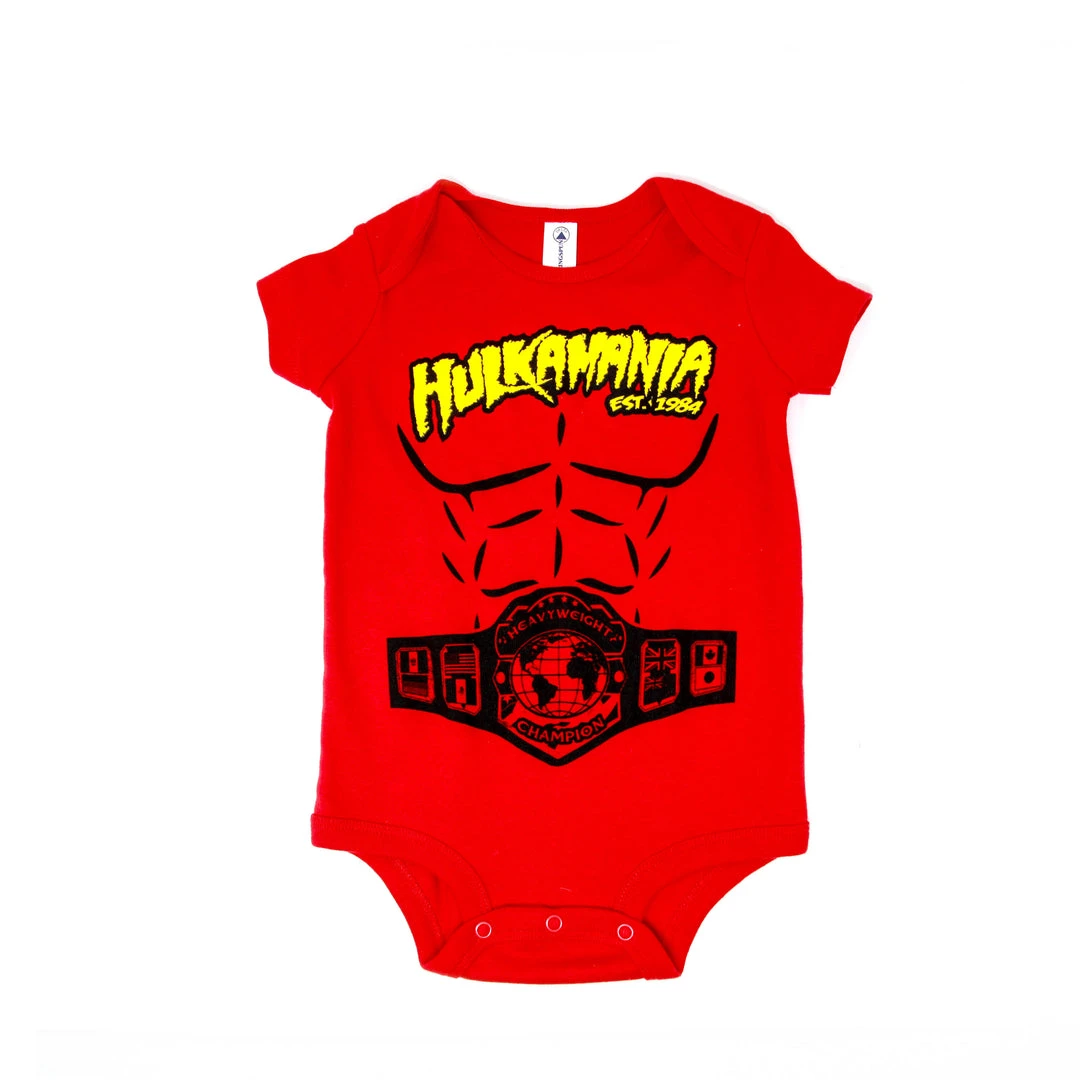 Hogan's Beach Shop Hulkamania Heavyweight Champion Onesie CLOTHING 3 Hogan's Beach Shop Hulkamania Heavyweight Champion Onesie CLOTHING