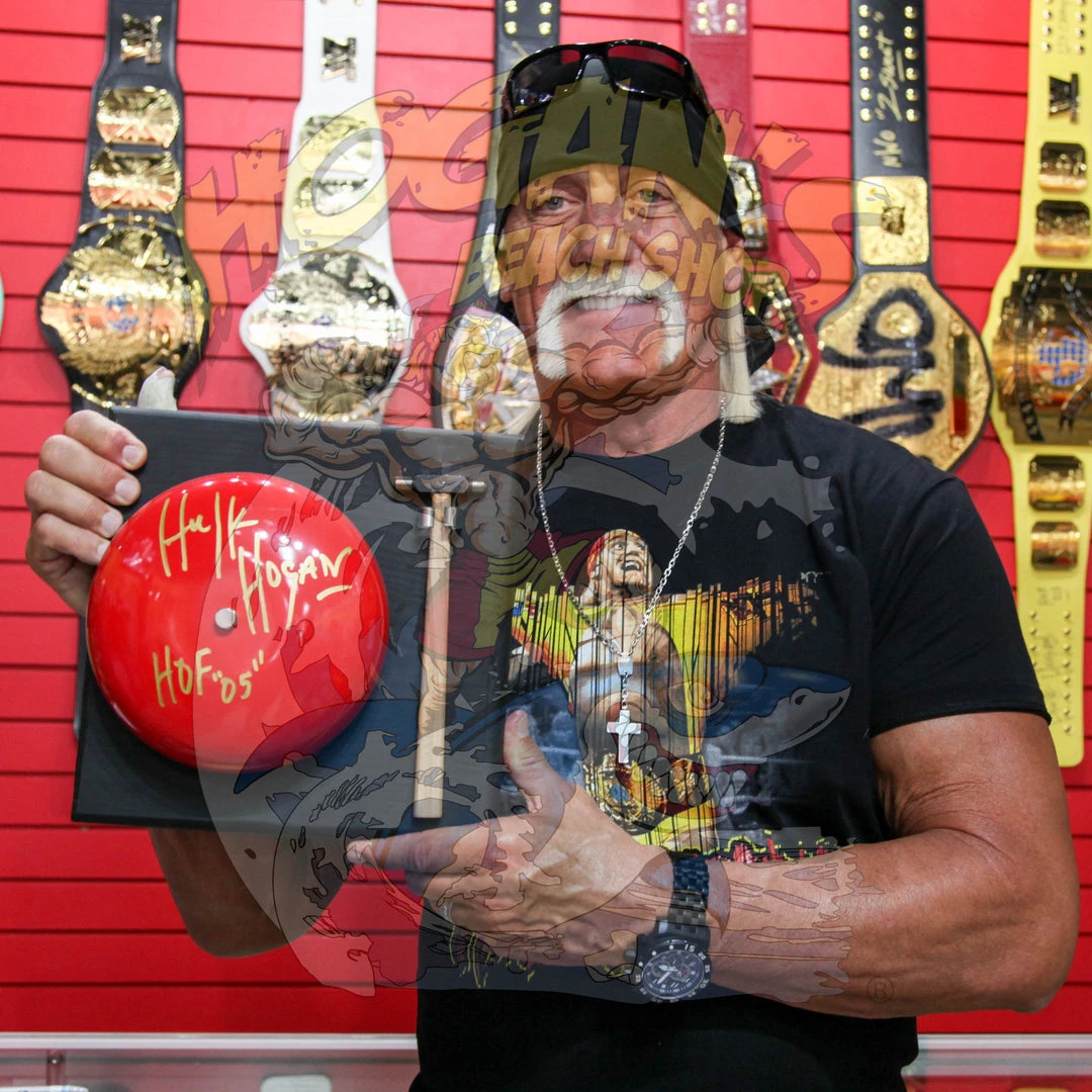 Hogan's Beach Shop SIGNED Hulk Hogan Autographed Ring Bell 4 Hogan's Beach Shop SIGNED Hulk Hogan Autographed Ring Bell