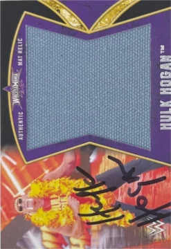 Hogan's Beach Shop “Topps” Wrestlemania 30 Mat Relic Card Signed TRADING CARDS