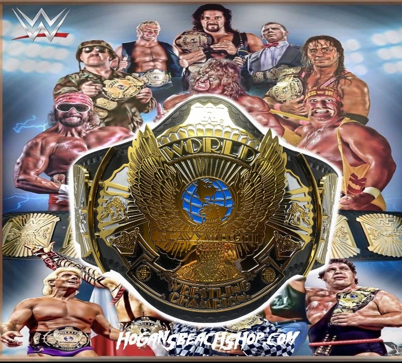 Hogan's Beach Shop AUTOGRAPHED TITLE BELTS WWE Winged Eagle Dual Plated Championship Replica Title Signed 5 Hogan's Beach Shop AUTOGRAPHED TITLE BELTS WWE Winged Eagle Dual Plated Championship Replica Title Signed