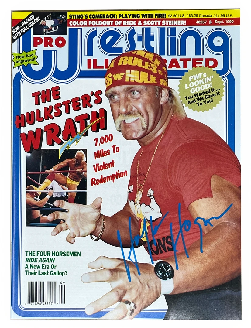 Hogan's Beach Shop PWI Magazine September 1990 - Hulk Hogan Pro Wrestling Illustrated WWF Autographed 3 Hogan's Beach Shop PWI Magazine September 1990 - Hulk Hogan Pro Wrestling Illustrated WWF Autographed