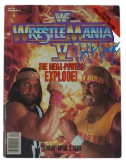 Hogan's Beach Shop AUTOGRAPHED MEDIA Hulk Hogan Wrestlemania V Program