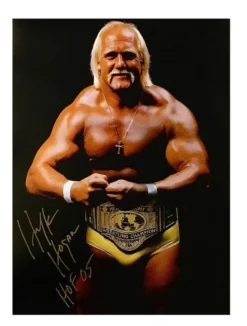 Hogan's Beach Shop Hulk Hogan Signed Crab Pose Poster AUTOGRAPHED POSTERS