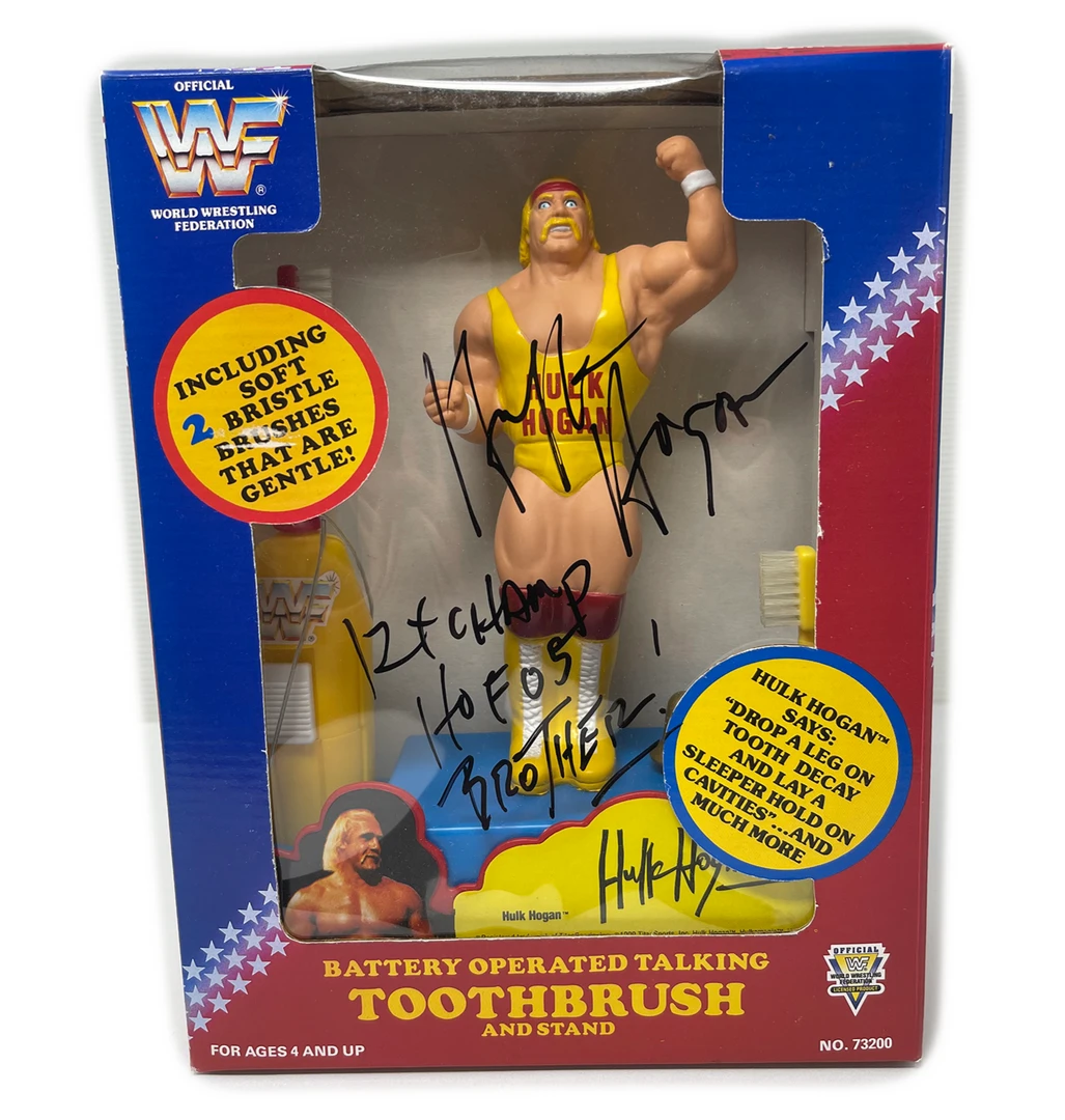 Hogan's Beach Shop WWF LJN Hasboro Wrestling SuperStars Battery Operated Toothbrush Signes AUTOGRAPHED TOYS & FIGURES 3 Hogan's Beach Shop WWF LJN Hasboro Wrestling SuperStars Battery Operated Toothbrush Signes AUTOGRAPHED TOYS & FIGURES
