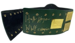 Hogan's Beach Shop AUTOGRAPHED TITLE BELTS WWF Big Green Heavyweight Champion Belt Signed