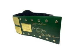 Hogan's Beach Shop AUTOGRAPHED TITLE BELTS WWF Big Green Heavyweight Champion Belt Signed 7 Hogan's Beach Shop AUTOGRAPHED TITLE BELTS WWF Big Green Heavyweight Champion Belt Signed